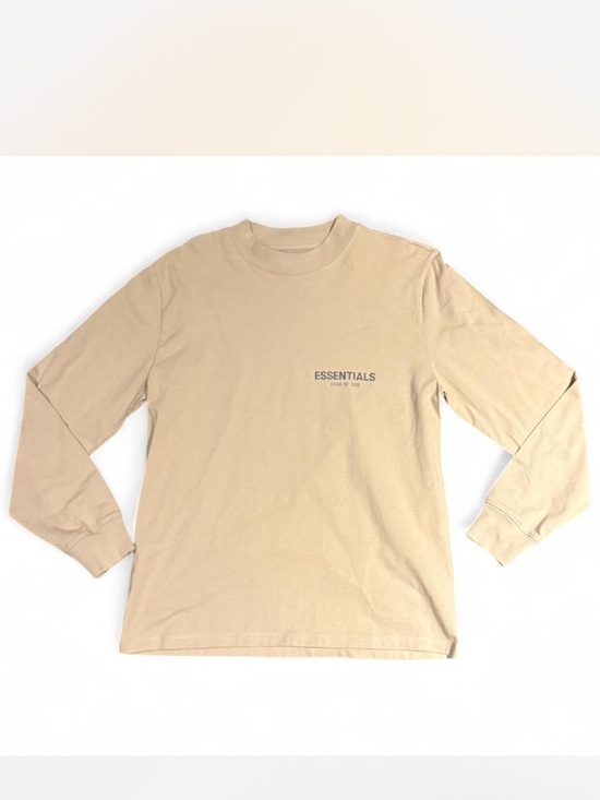 Essentials Other - ESSENTIALS Men's Sand/Tan Long-Sleeve Logo Tee